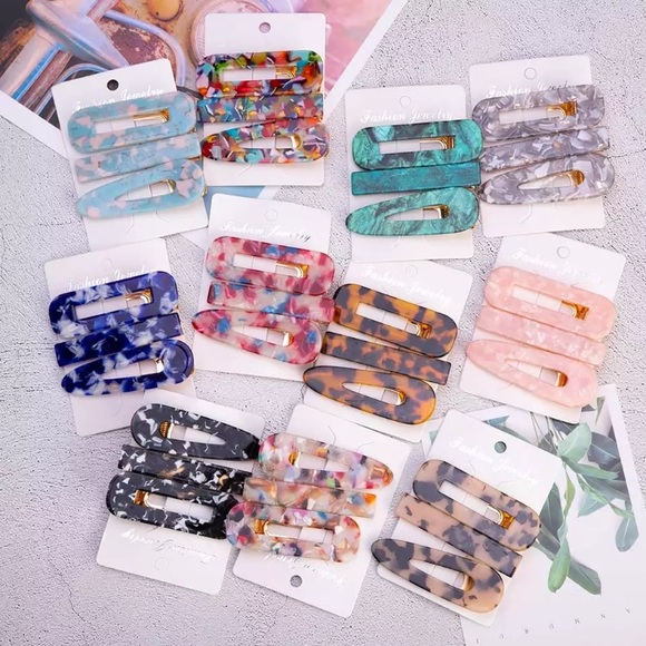 ⚜️[𝟯/$𝟭𝟴]⚜️Tortoise Coral Acrylic Hair Clip New - Picture 9 of 13